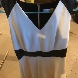 White and black dress